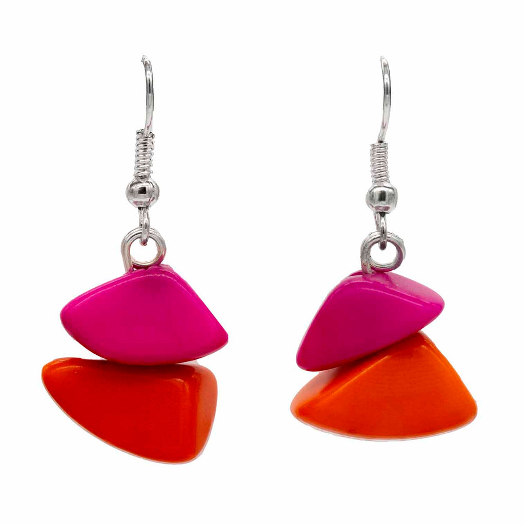 Tagua Chip Earrings-Siesta Crafts