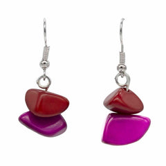 Tagua Chip Earrings-Siesta Crafts