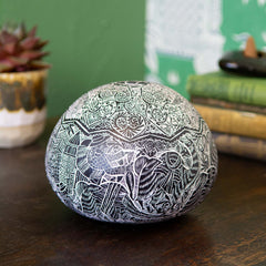 Artisan Intricate Folk Art Gourd No.1-Siesta Crafts