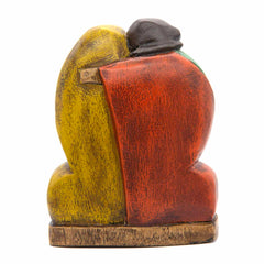 Cedar Wood Carving Sacred Family 13cm-Siesta Crafts