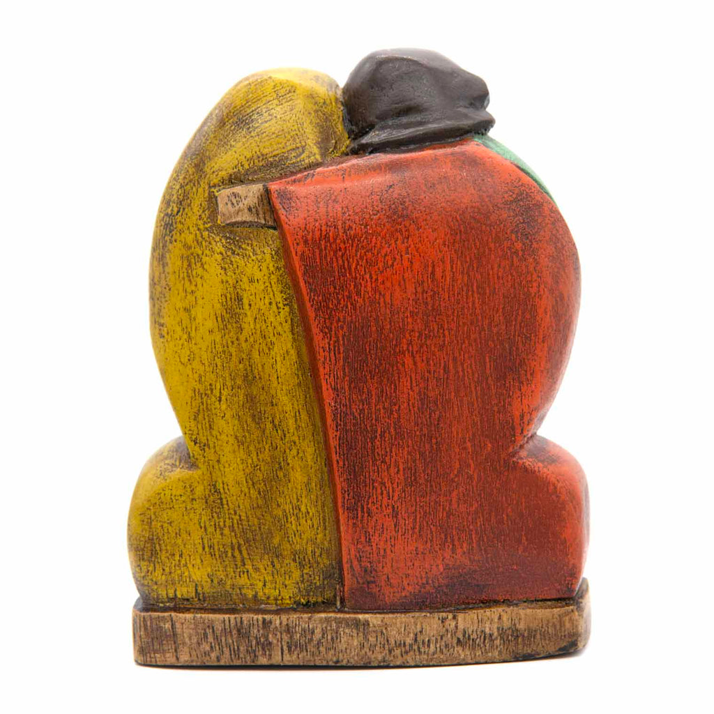 Cedar Wood Carving Sacred Family 13cm-Siesta Crafts