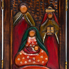 Cedar Wood Nativity Triptych Carving-Siesta Crafts