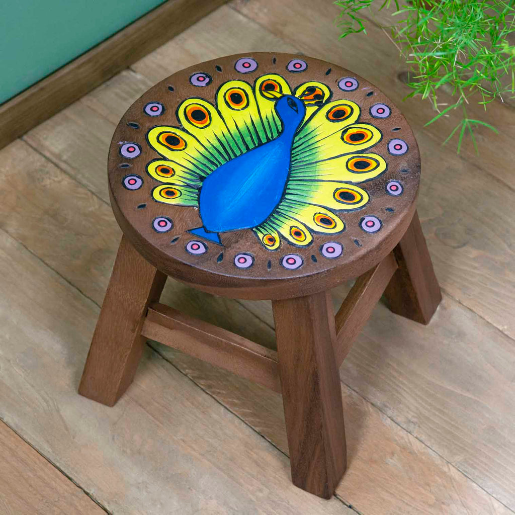 Peacock Stool-Siesta Crafts