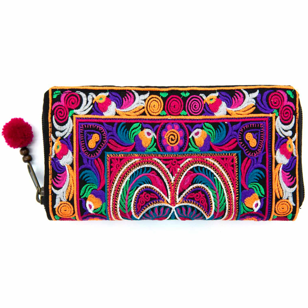 Embroidered Clutch Purse-Siesta Crafts