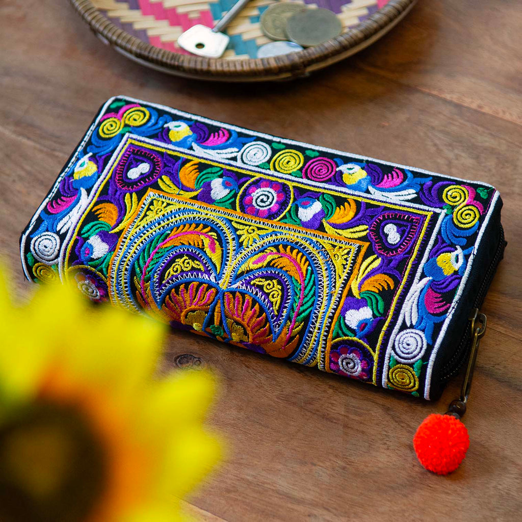 Embroidered Clutch Purse-Siesta Crafts