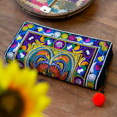 Embroidered Clutch Purse-Siesta Crafts