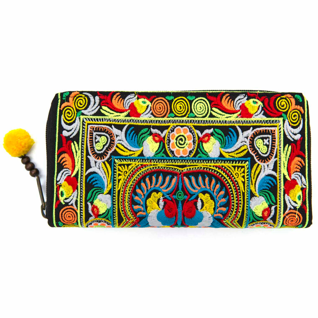 Embroidered Clutch Purse-Siesta Crafts