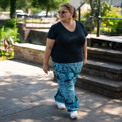 Drawstring Elephant Print Trousers