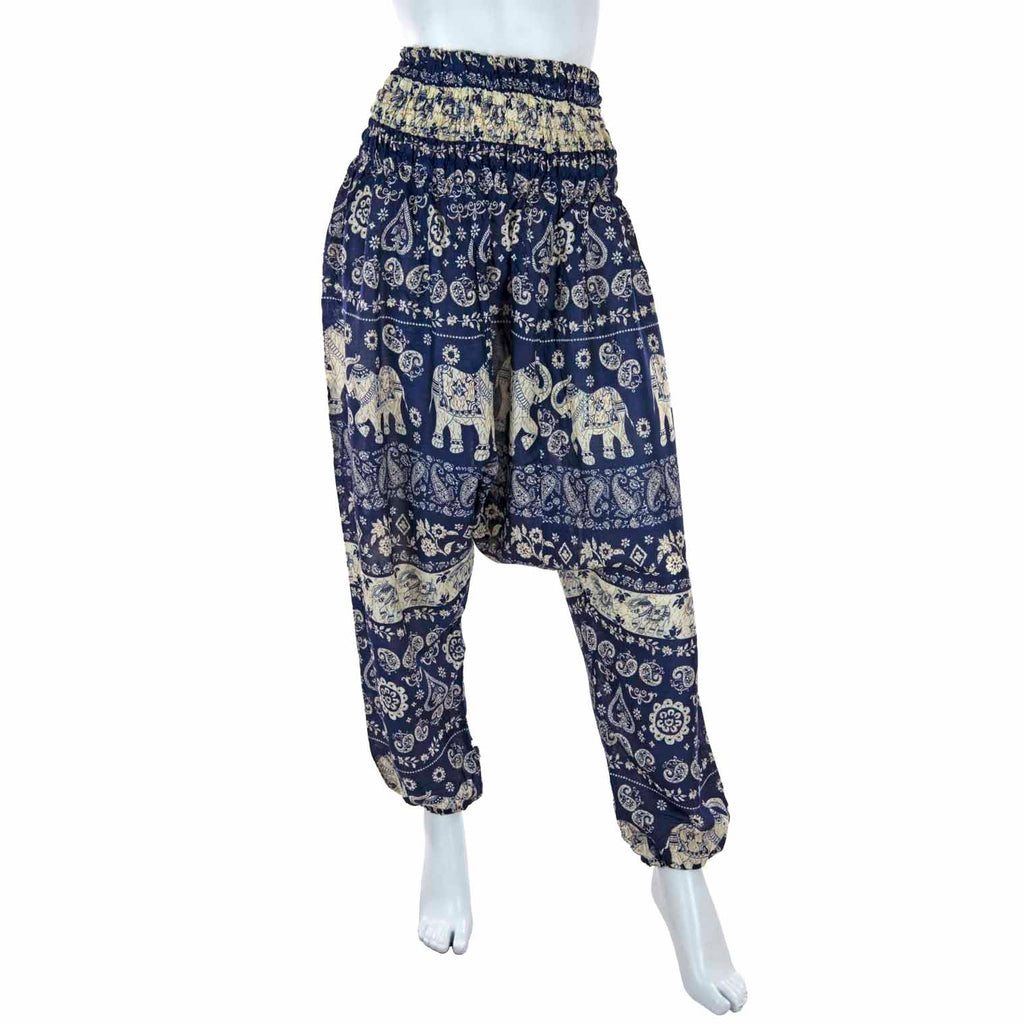 Elephant Print Ali Baba Trousers-Siesta Crafts