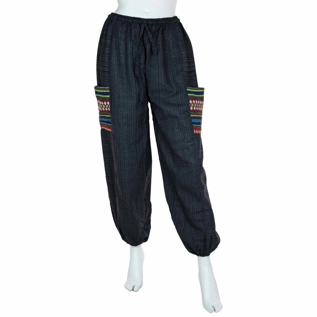 Thai Weave Pocket Ali Baba Trousers