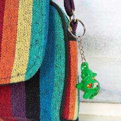 Mini Painted Elephant Keyring-Siesta Crafts