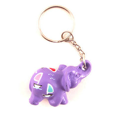 Mini Painted Elephant Keyring-Siesta Crafts