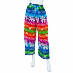 High Rise Rainbow Elephant Trousers-Siesta Crafts