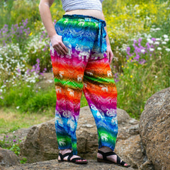 High Rise Rainbow Elephant Trousers-Siesta Crafts