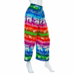 High Rise Rainbow Elephant Trousers-Siesta Crafts