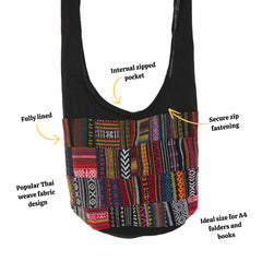 Thai Weave Patch Shoulder Bag-Siesta Crafts