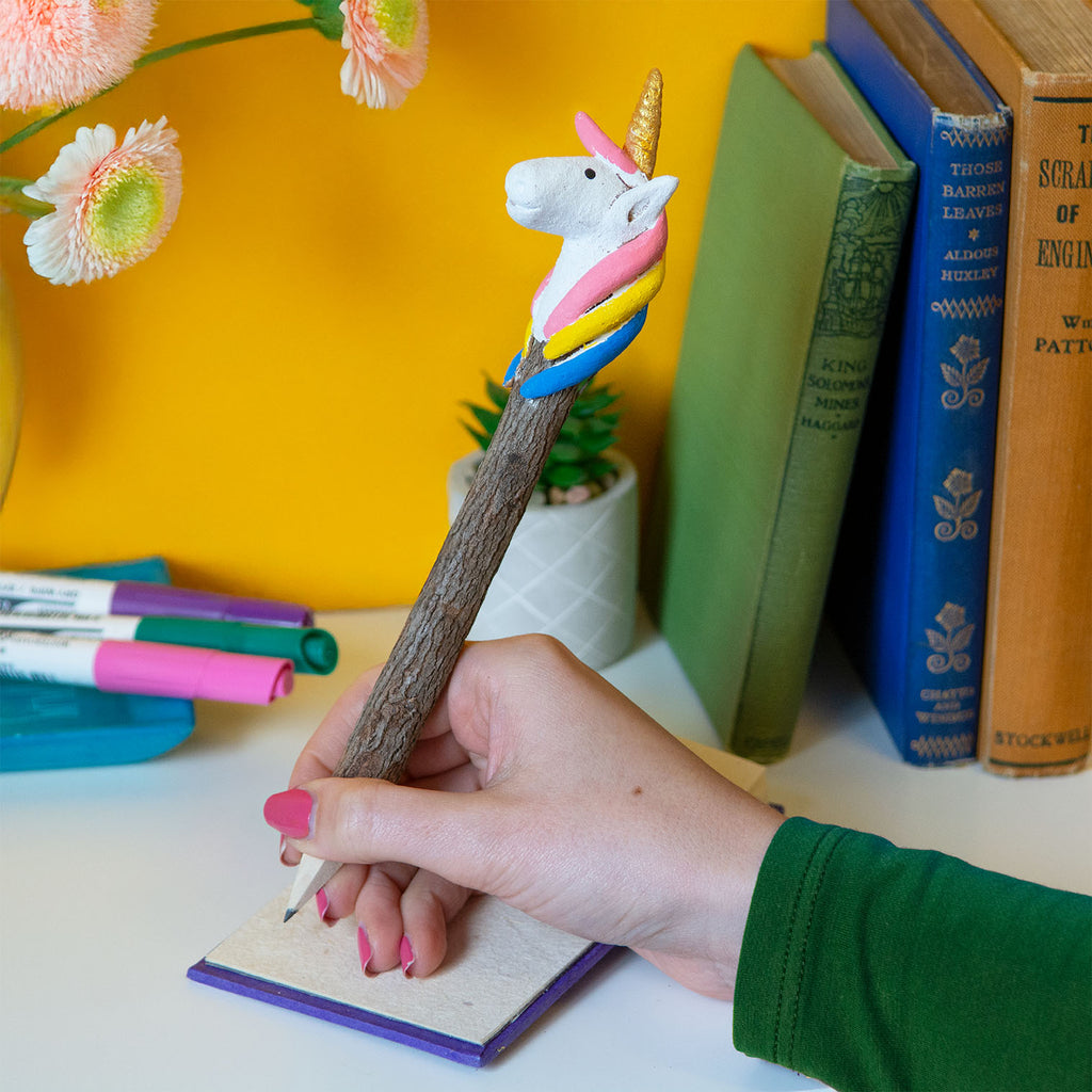 Unicorn Sawdust Pencil-Siesta Crafts