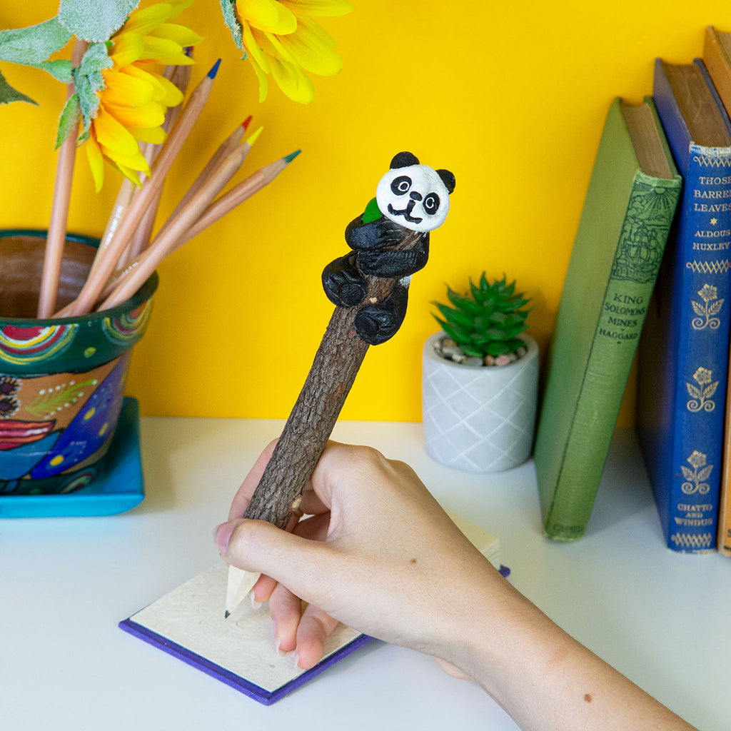Panda Sawdust Pencil-Siesta Crafts