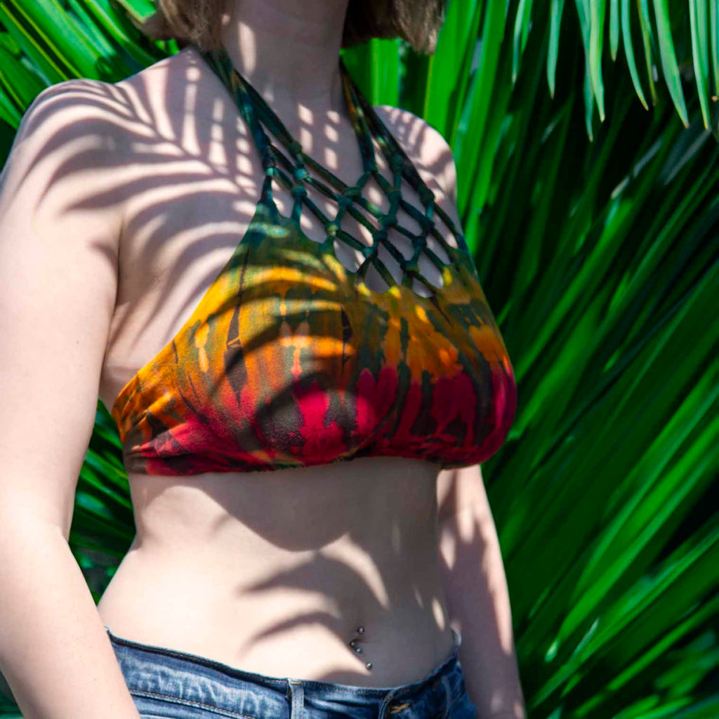 Knotted Jersey Tie Dye Triangle Top-Siesta Crafts