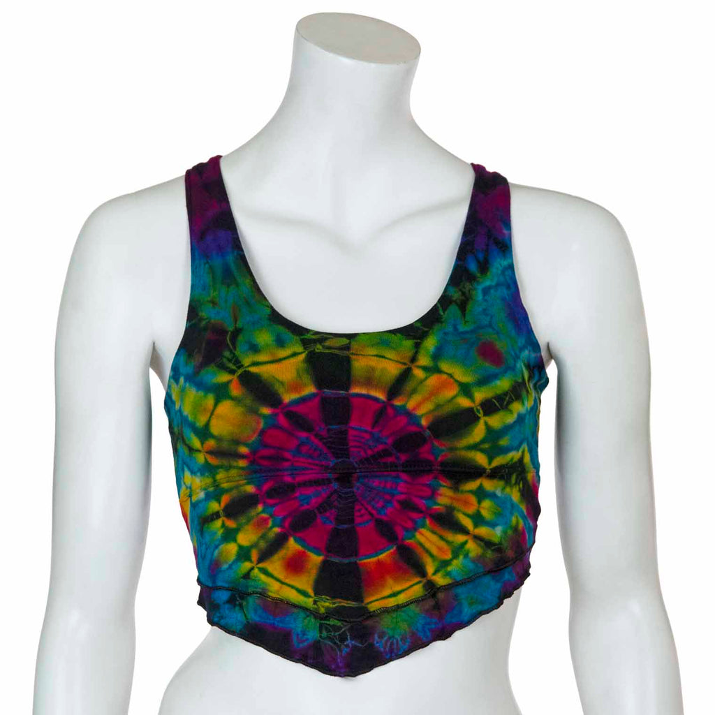 Corset Back Jersey Tie Dye Top-Siesta Crafts