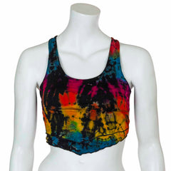 Corset Back Jersey Tie Dye Top-Siesta Crafts