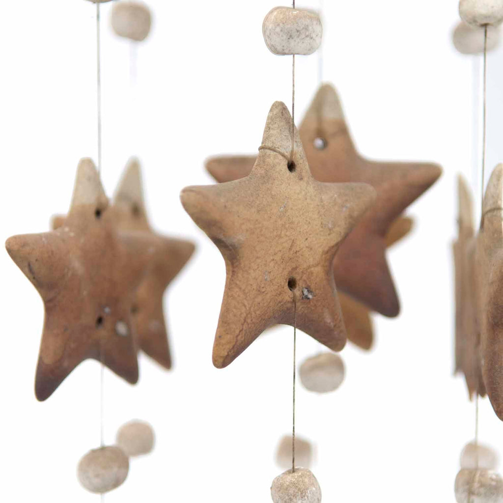 Moon and Star Ceramic Windchime-Siesta Crafts