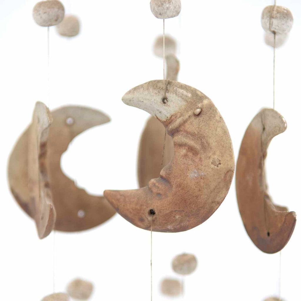Moon and Star Ceramic Windchime-Siesta Crafts