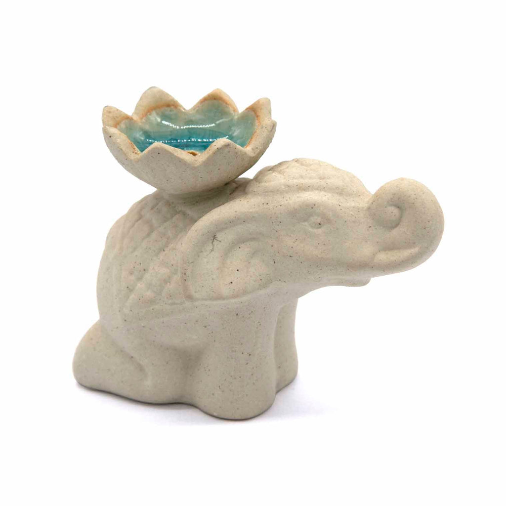 Kneeling Elephant Incense Holder-Siesta Crafts