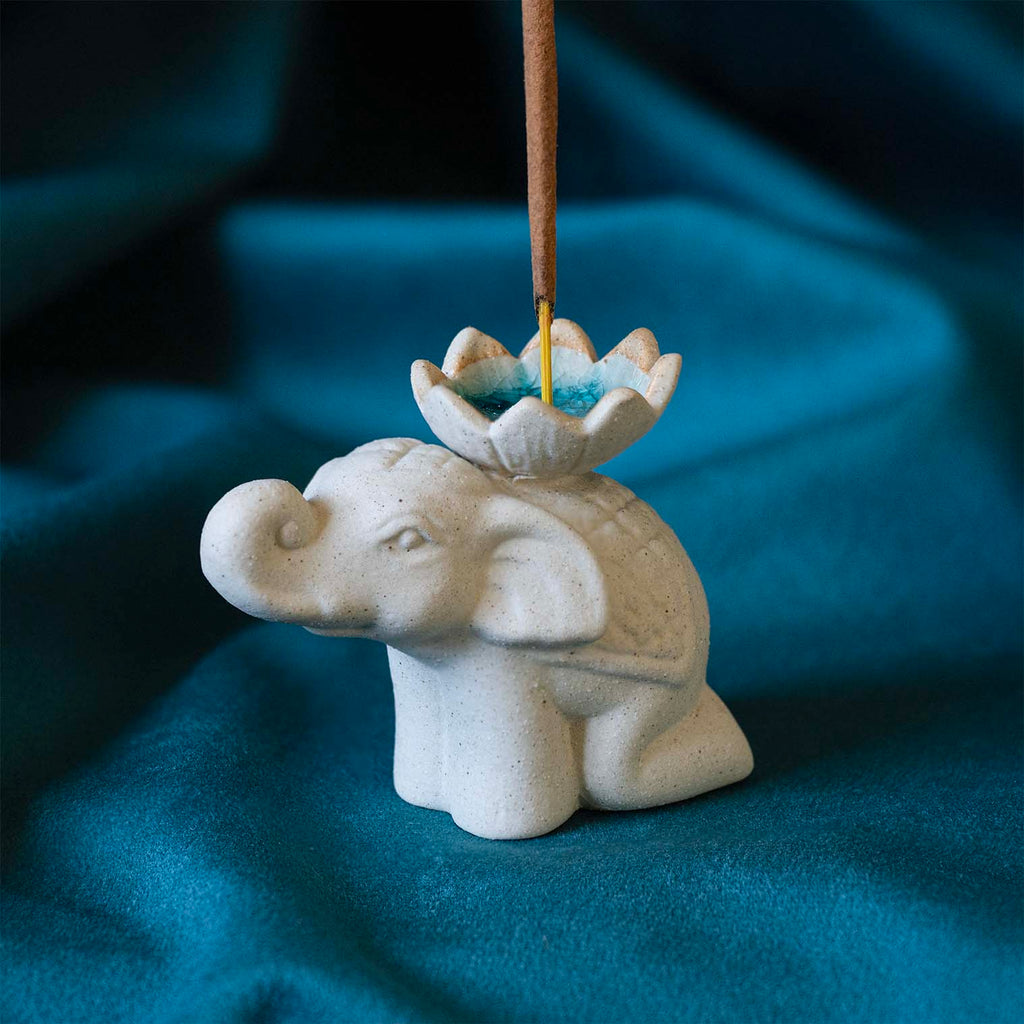 Kneeling Elephant Incense Holder