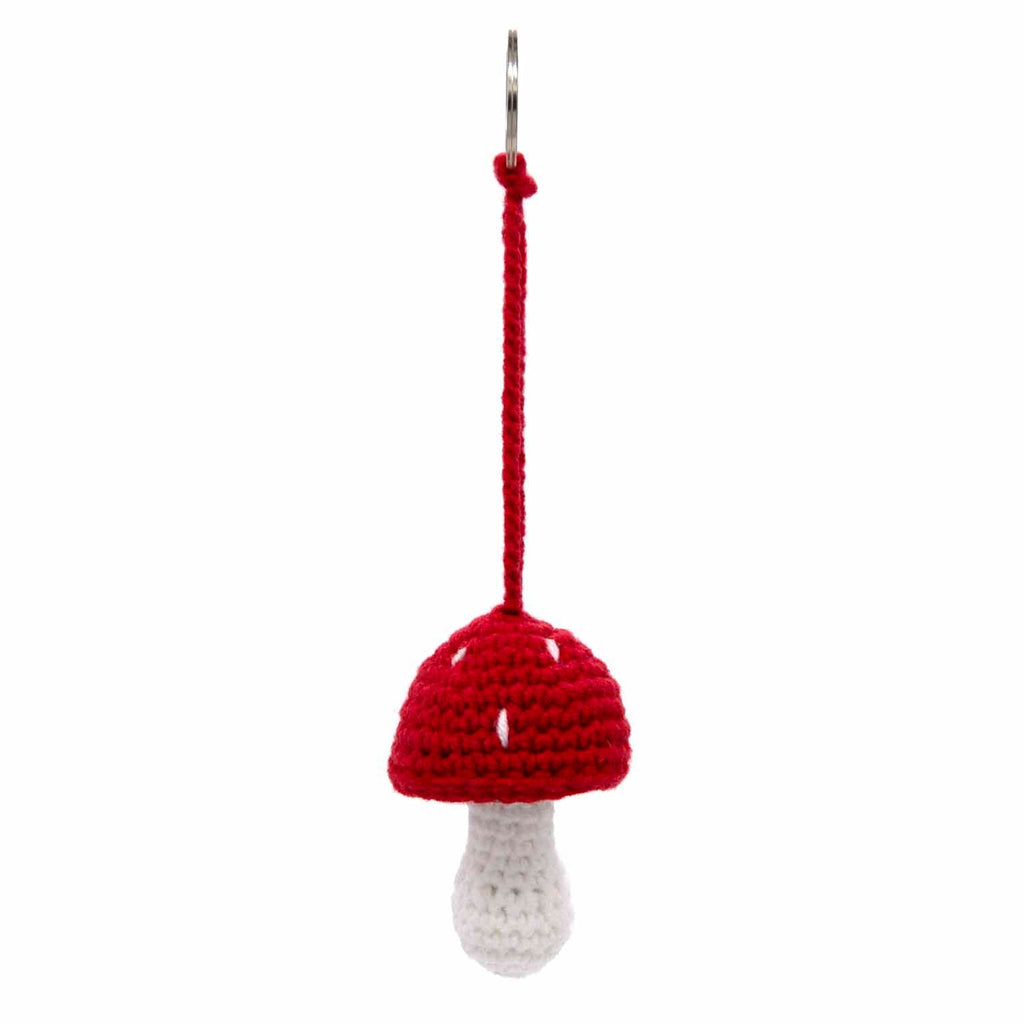 Mushroom Crochet Keyring-Siesta Crafts