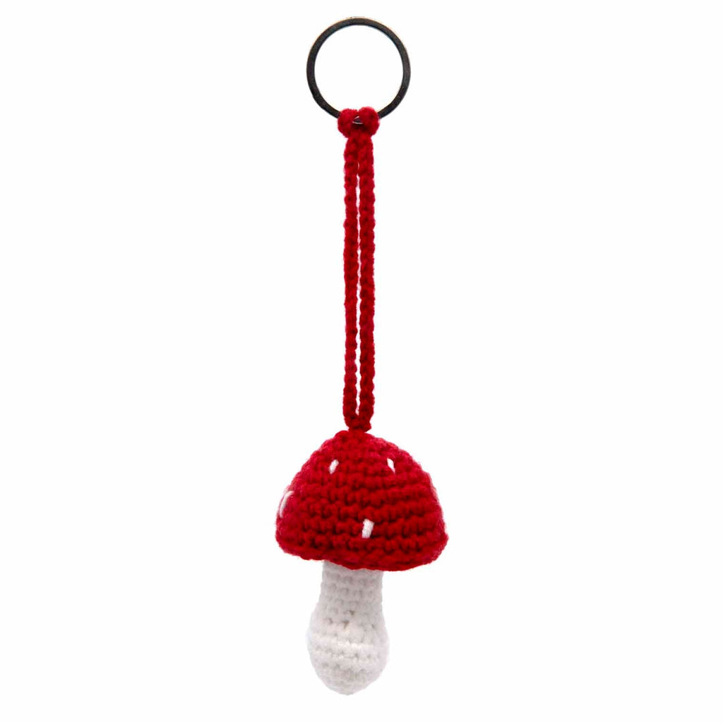 Mushroom Crochet Keyring-Siesta Crafts