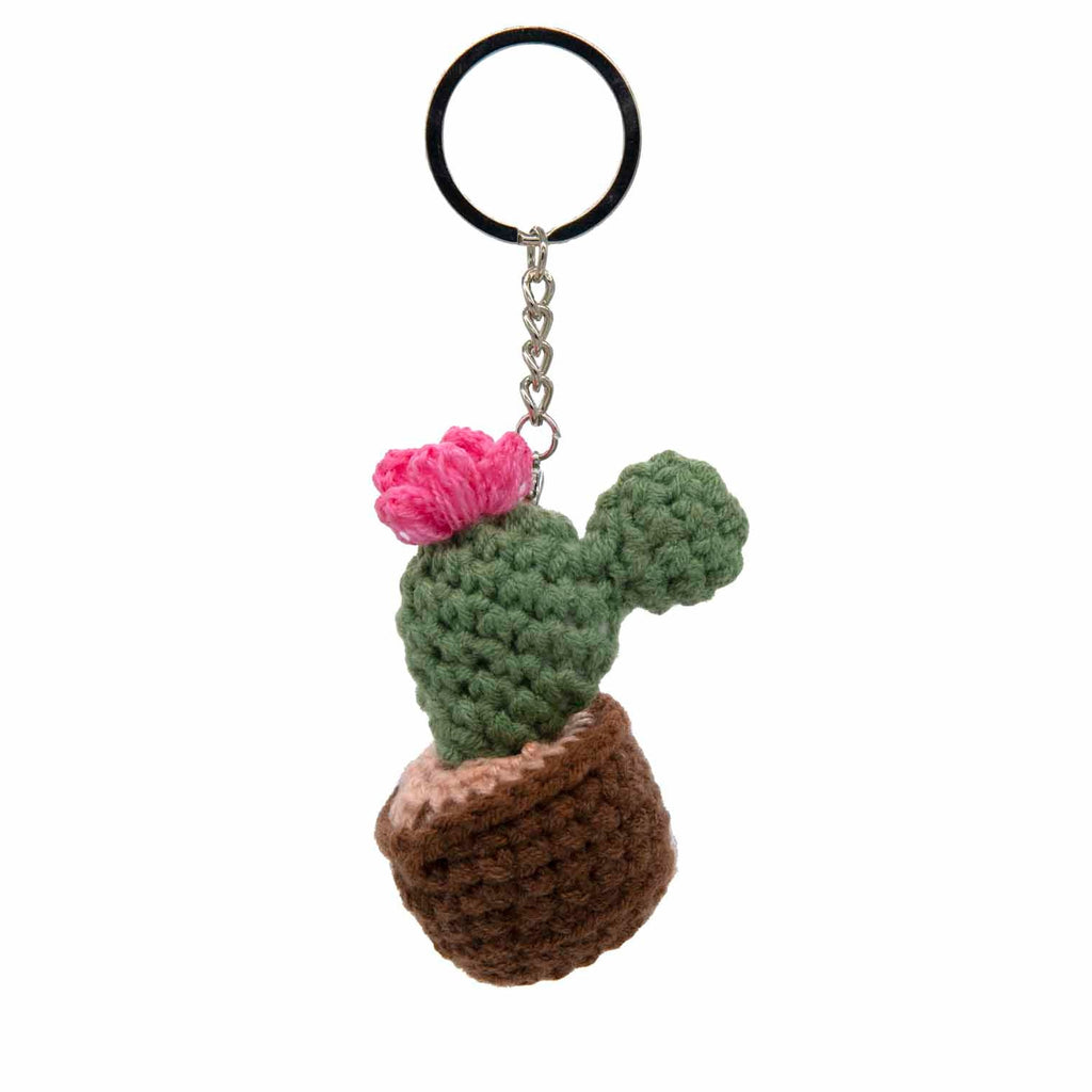 Cactus Crochet Keyring - Small-Siesta Crafts