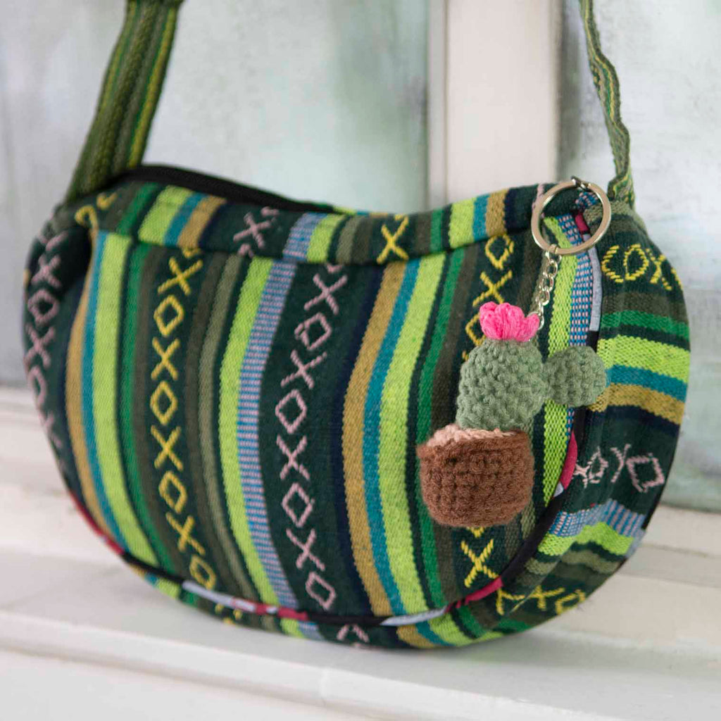 Cactus Crochet Keyring - Small-Siesta Crafts