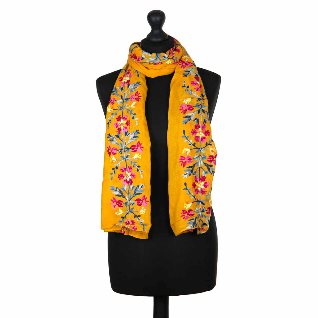 Embroidered Thai Scarf-Siesta Crafts