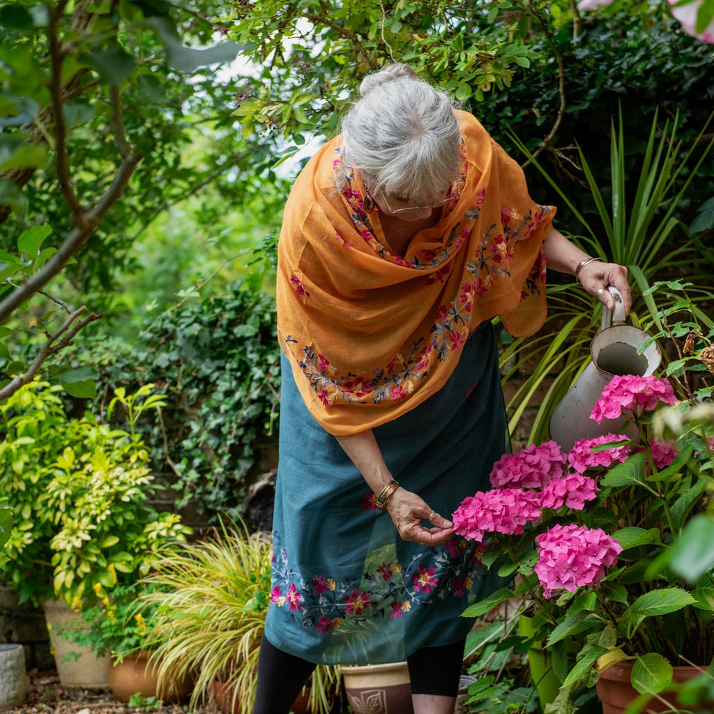 Embroidered Thai Scarf-Siesta Crafts