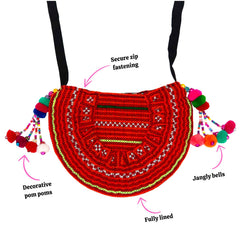 Thai Hill Tribe Crescent Bag-Siesta Crafts