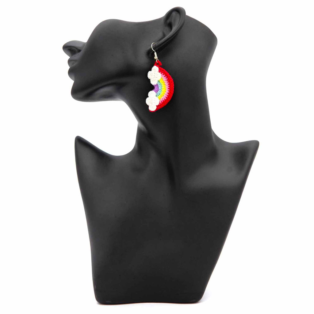 Rainbow Crochet Earrings-Siesta Crafts