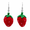 Strawberry Crochet Earrings-Siesta Crafts