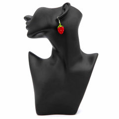 Strawberry Crochet Earrings-Siesta Crafts