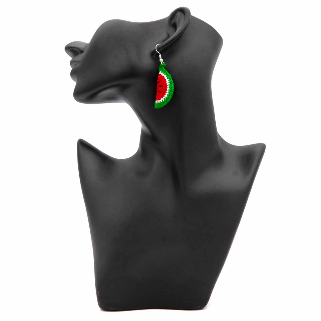 Watermelon Crochet Earrings-Siesta Crafts