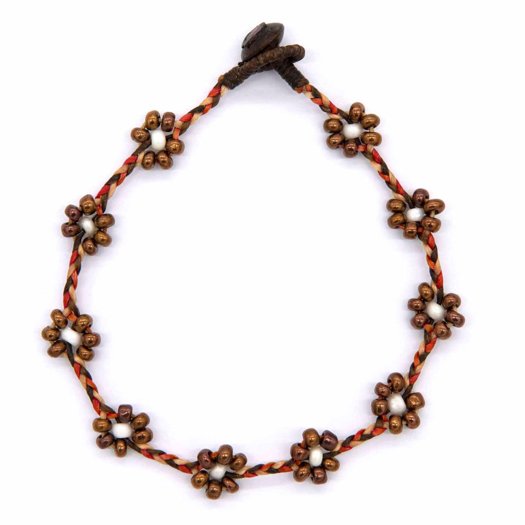 Flower Bead Anklet-Siesta Crafts