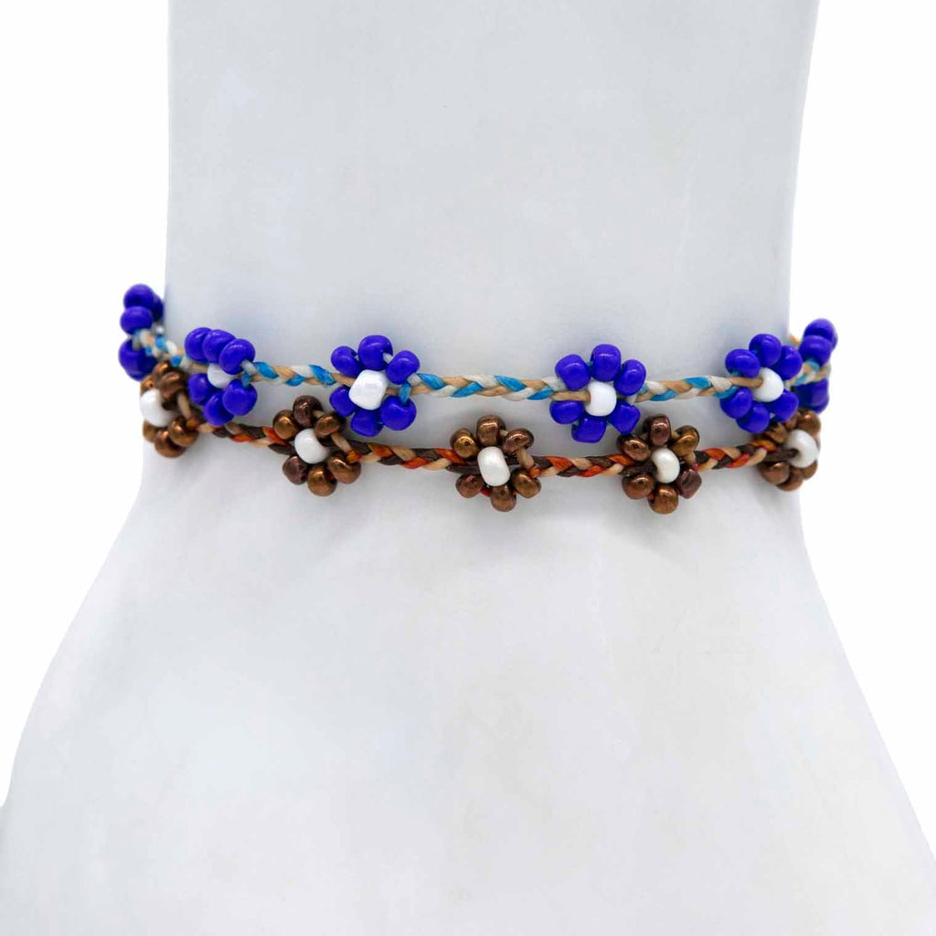 Flower Bead Anklet-Anklets-Siesta Crafts