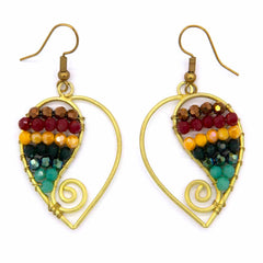 Sparkle Bead Drop Earrings-Siesta Crafts