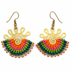 Macrame Colourful Earrings-Siesta Crafts