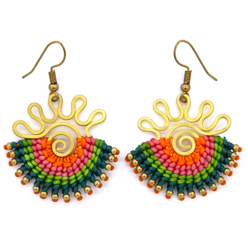 Macrame Colourful Earrings-Siesta Crafts