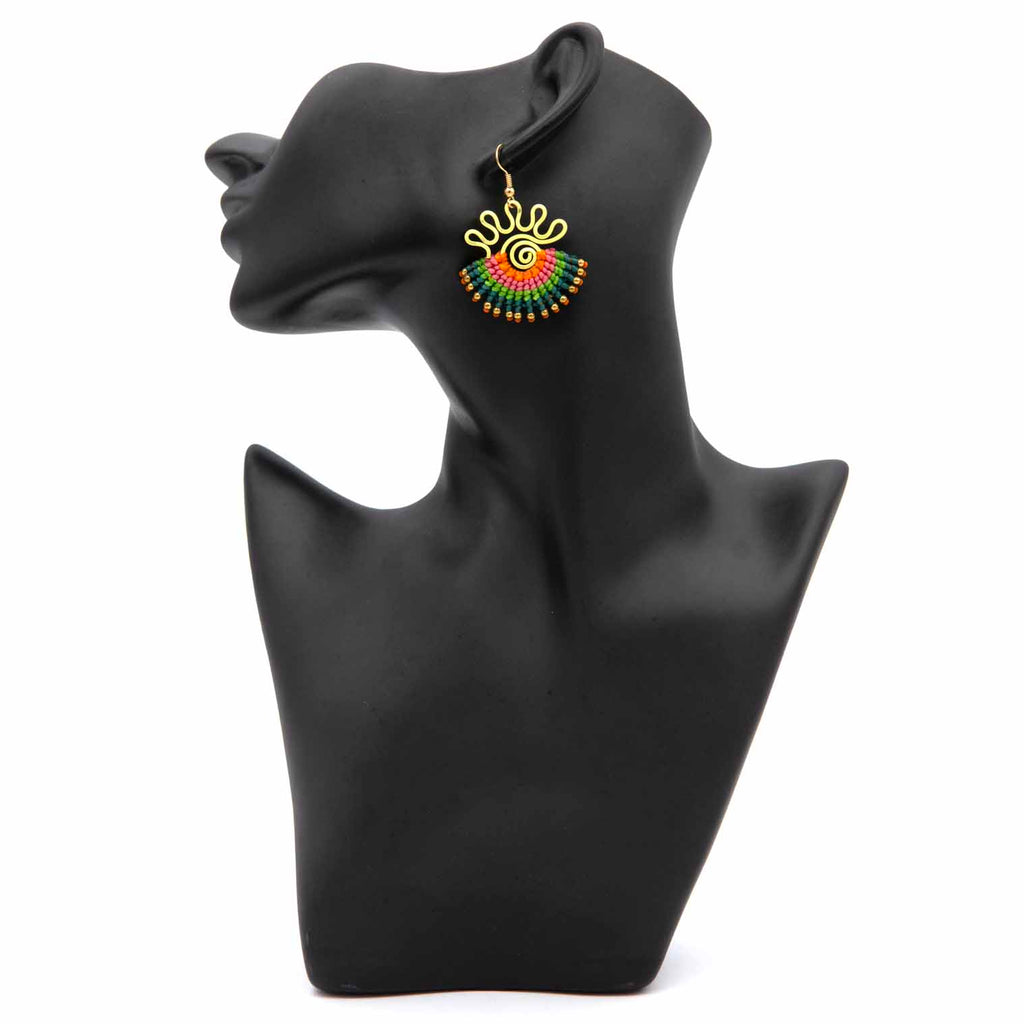 Macrame Colourful Earrings-Siesta Crafts