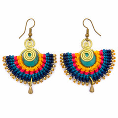 Macrame Colourful Earrings-Siesta Crafts
