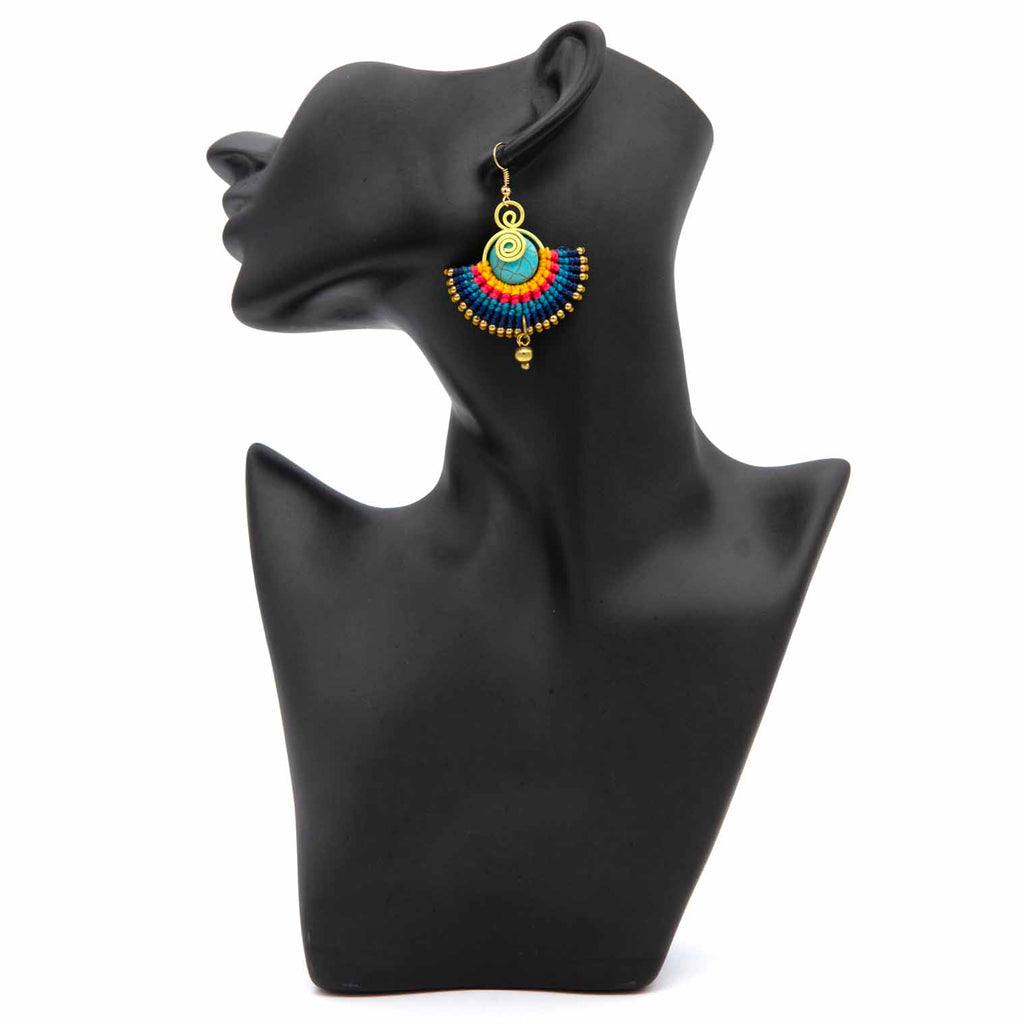 Macrame Colourful Earrings-Siesta Crafts