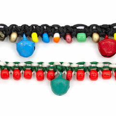 Colourful Bell and Bead Anklet-Siesta Crafts