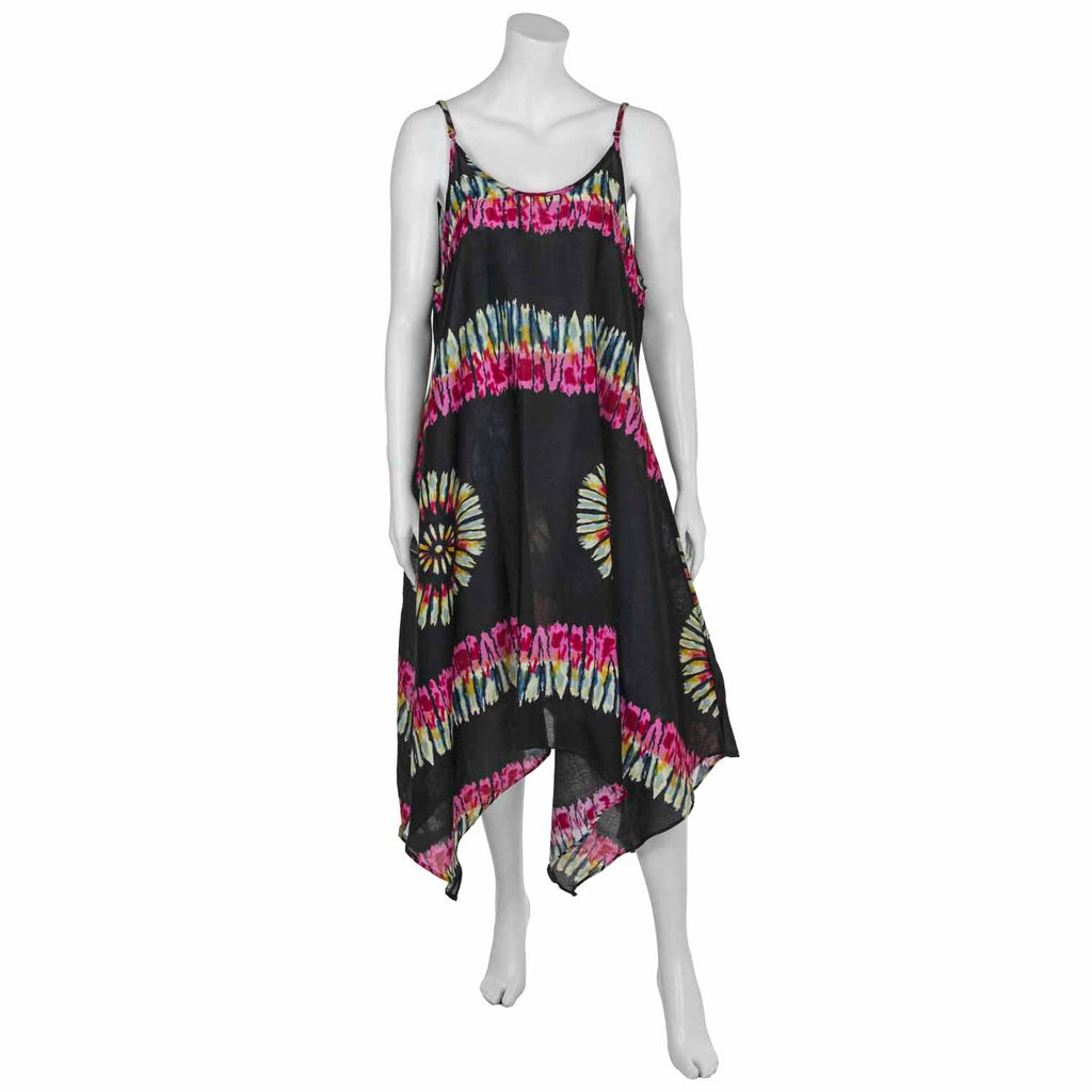 Muted Tie Dye Strappy Dress-Siesta Crafts